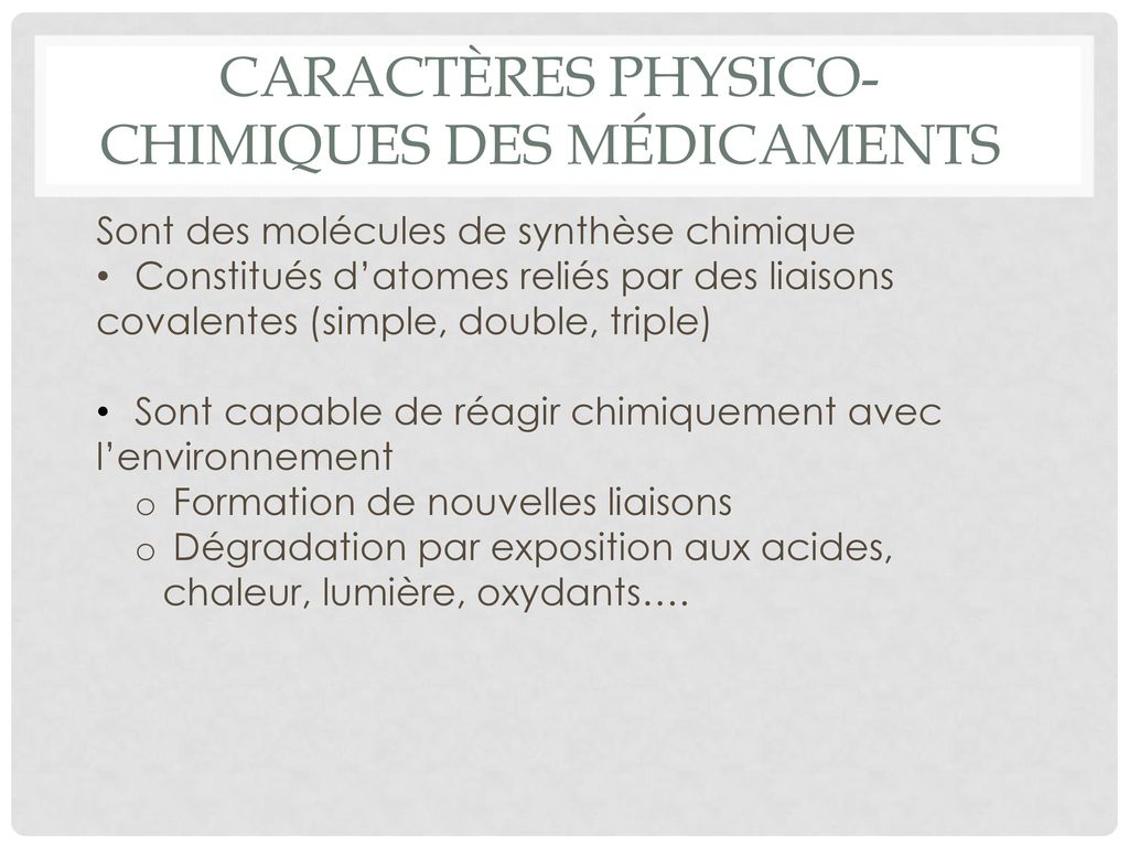 Principes de chimie pertinent à la pharmacologie ppt télécharger